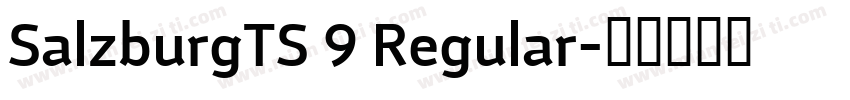 SalzburgTS 9 Regular字体转换